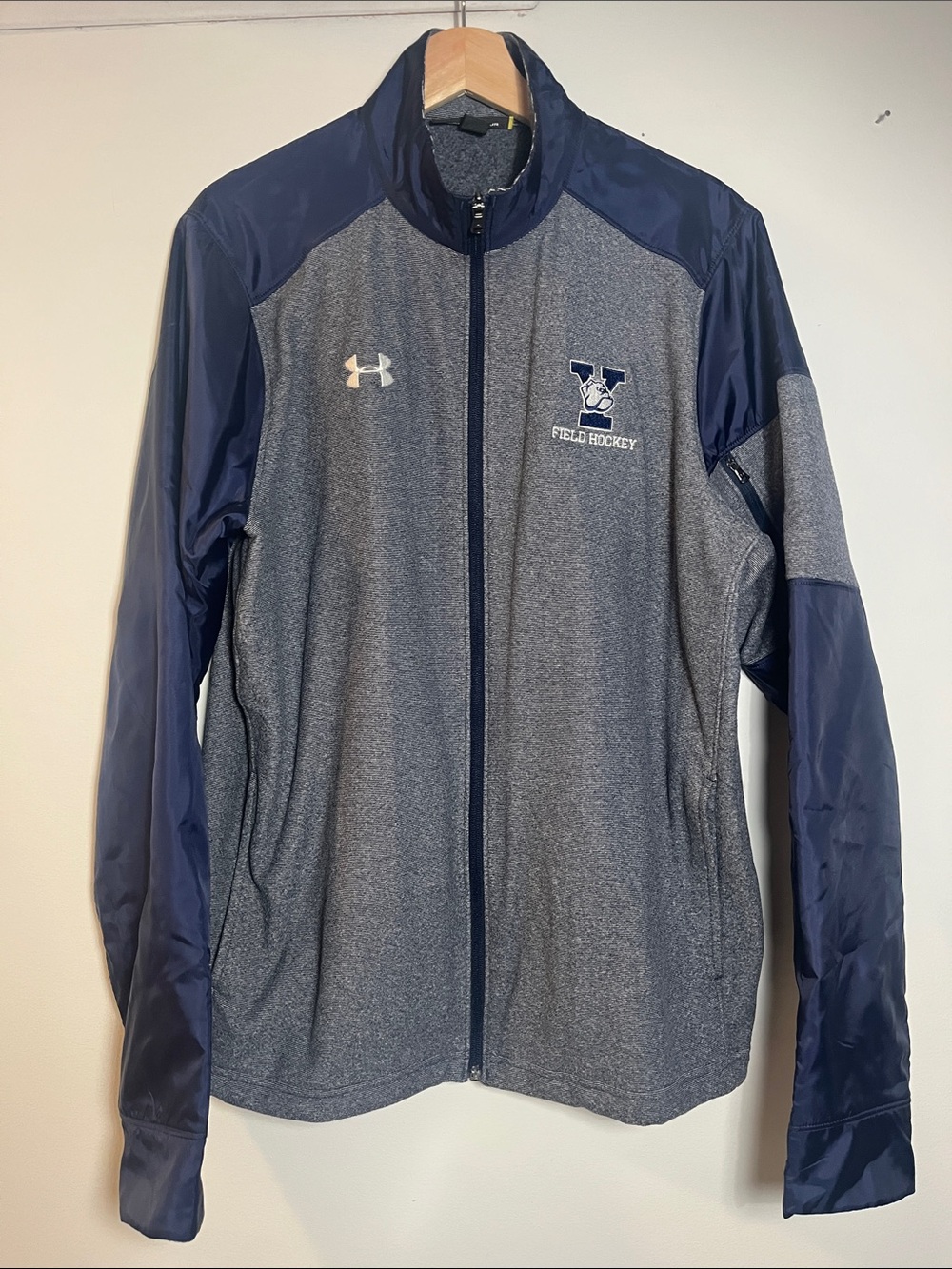 Under Armour Navy and Gray Zip-Up Warm-Up Jacket
